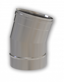 EW PLUS Einwand-Bogen 15° Edelstahl